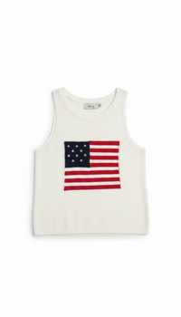 American Flag Sweater Tank