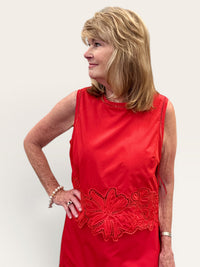 Red Eyelet Top