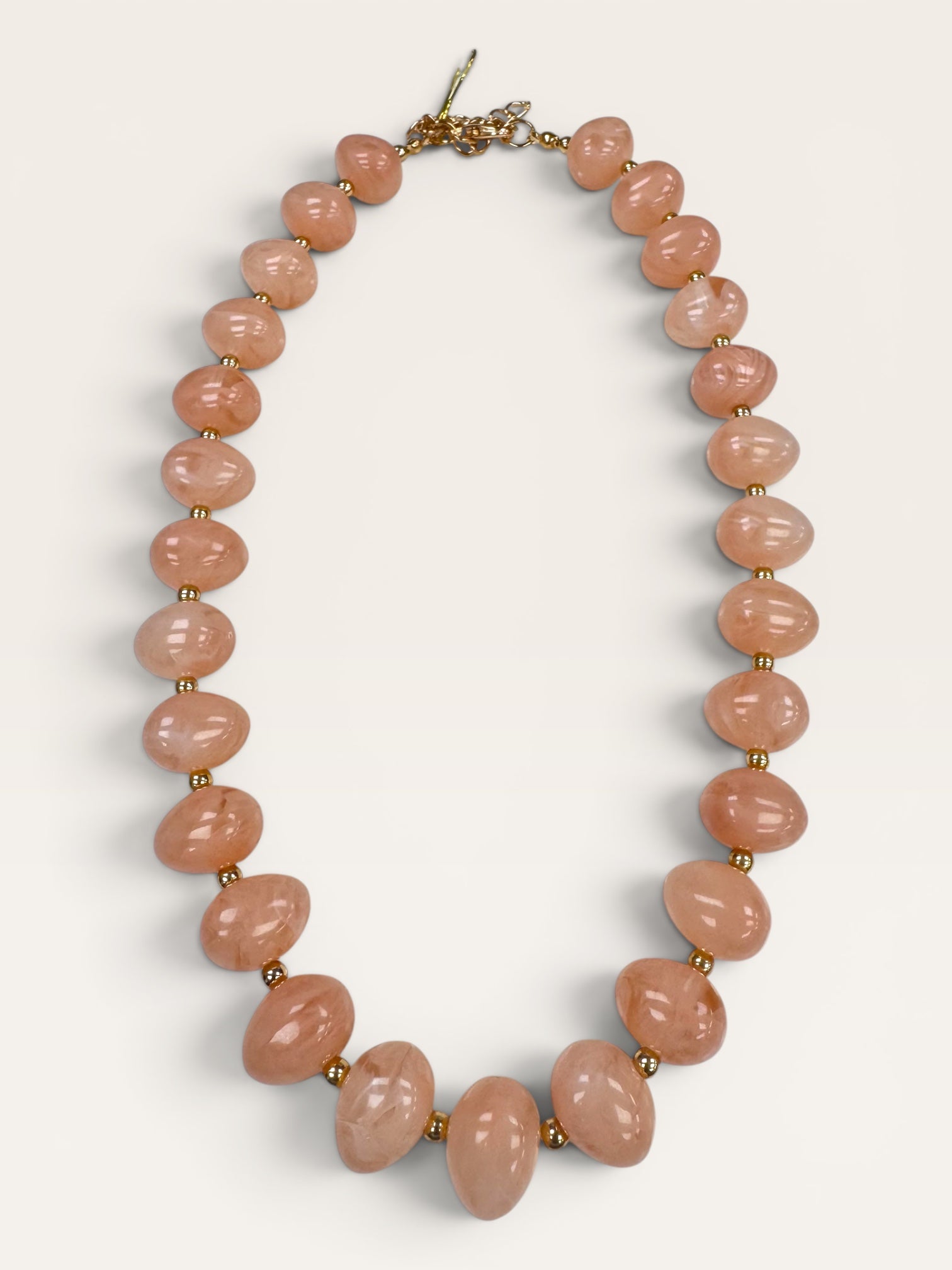 Bauble Bead With Gold Bead Necklace