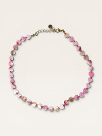 Pink Multi Heart Stone Necklace