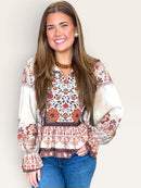 Long Sleeve Fall Print Tip