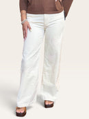 Meg Wide Leg Corduroy - Ivory