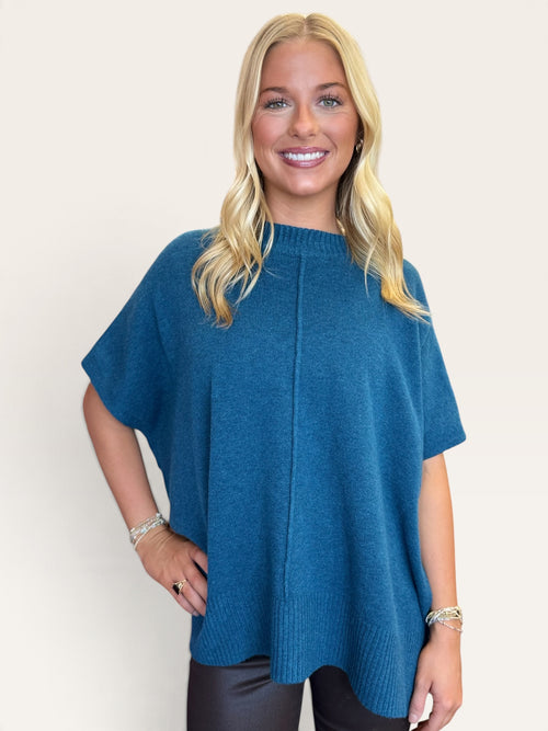 Kerisma Gwyneth Caroline sleeveless sweater top in mosaic teal