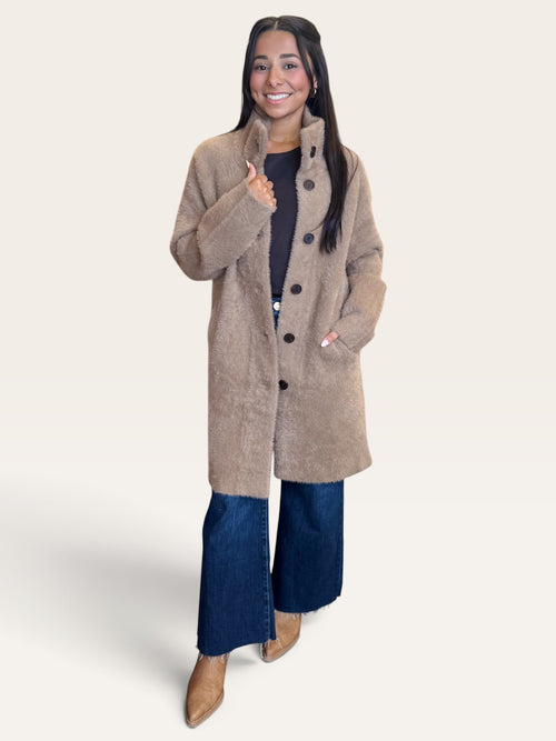 Kut From the Kloth tan long sweater jacket
