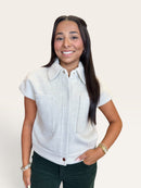 Dolce Cabo oatmeal cropped vest jacket