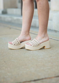 Cove Espadrille Platform Slide Sandal