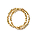 Waterproof Bold Gold Double Beaded Bracelet Set