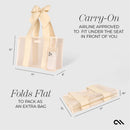 Case-Mate Ecru Raffia Bow Jelly Tote Bag