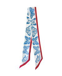 The Mariposa Twilly in Powder Blue & Red