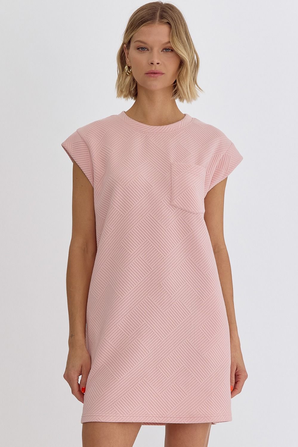 Pink Textured Dress