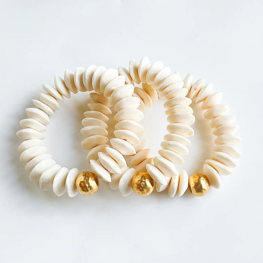 Heishi Bone Bracelet