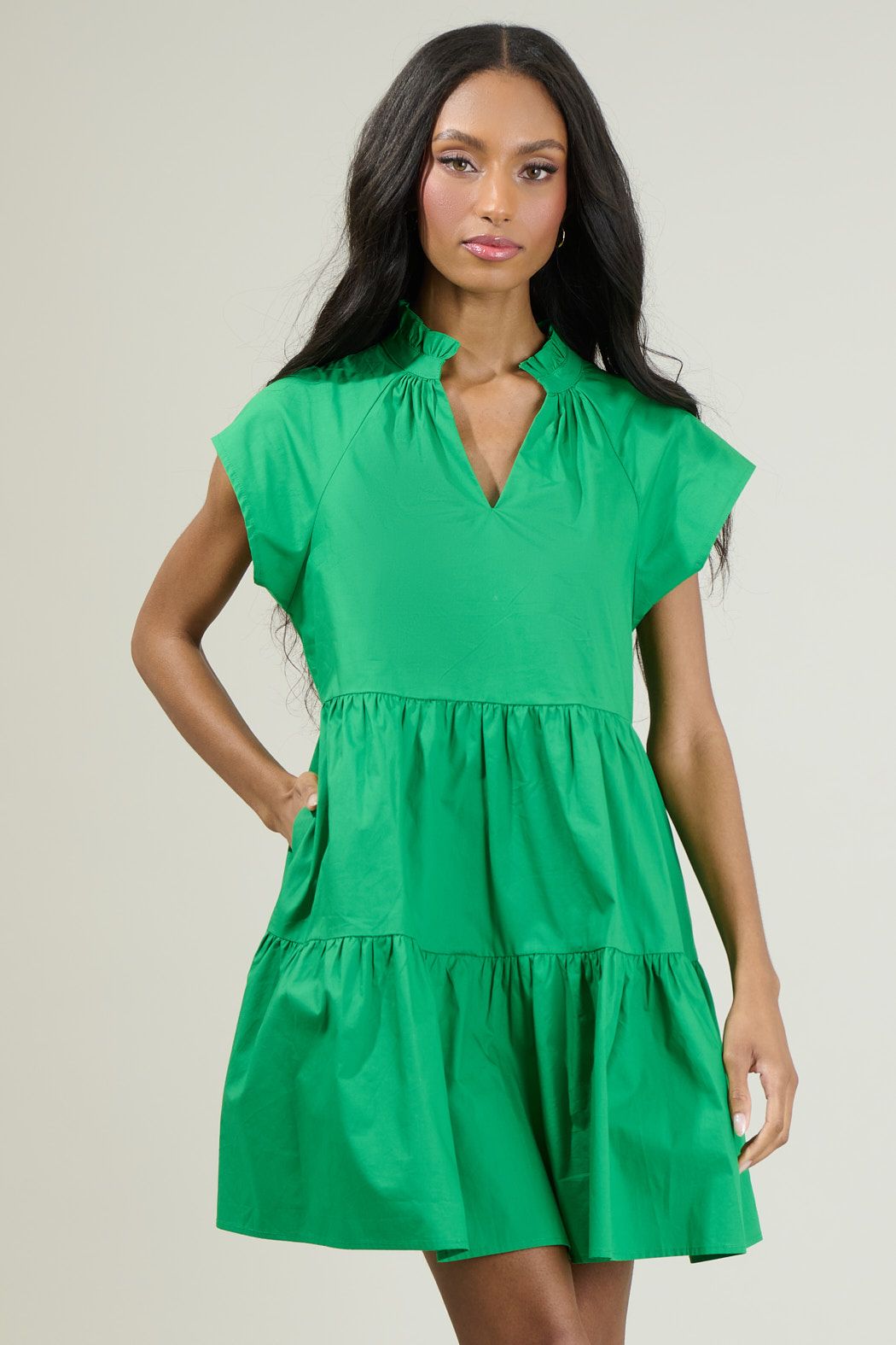 Kelly Green Poplin Mini