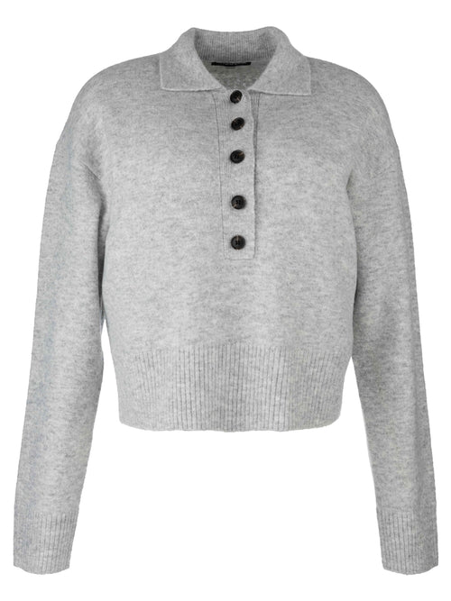 Lilia Grey Dropped Shoulder Boxy Knit Sweater