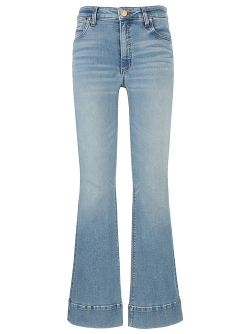 Stella High Rise Flare Jeans with Wide Hem | Medium Wash