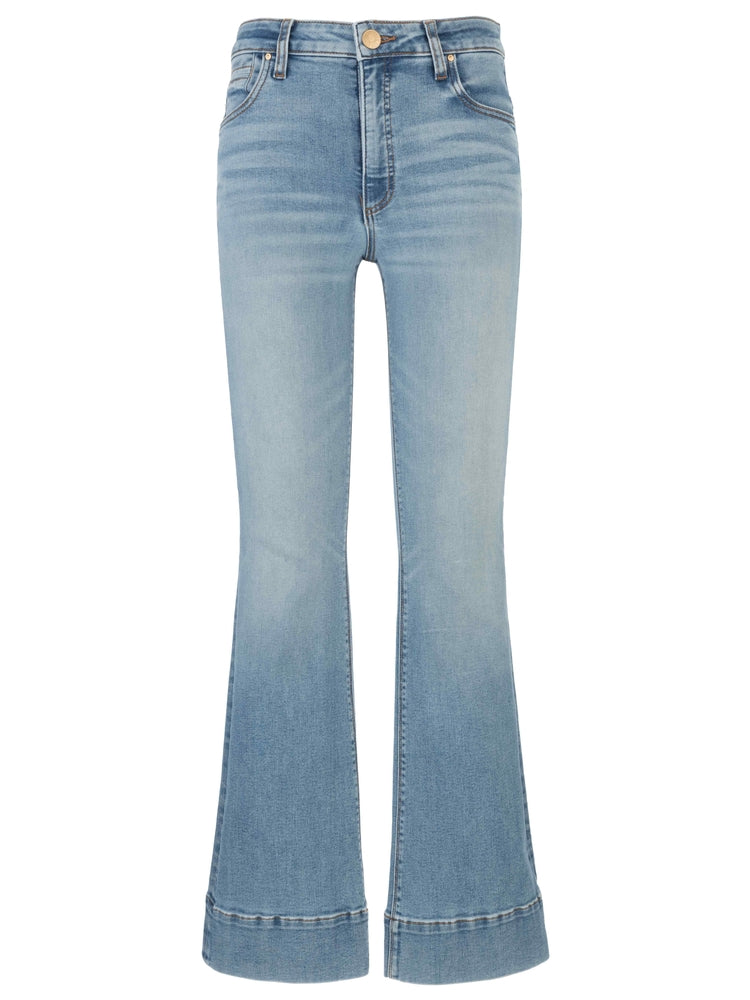 Stella High Rise Flare Jeans with Wide Hem | Medium Wash