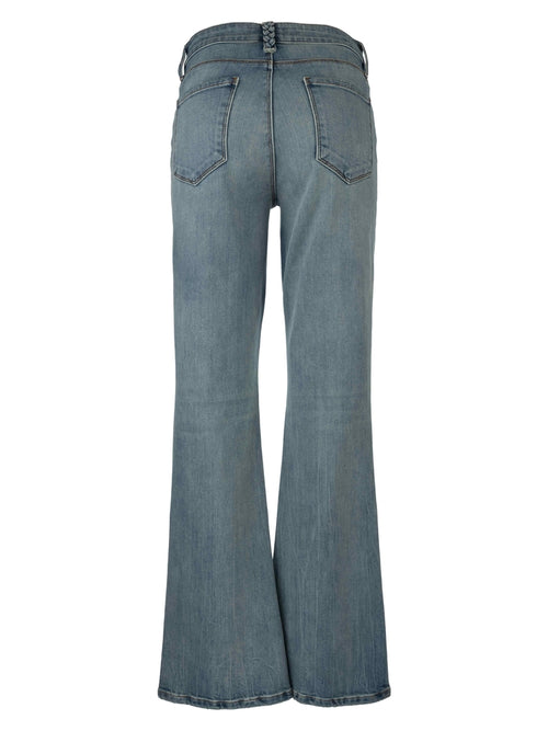 Ana High Rise Fab AB Flare Leg Jean with Braided Belt Loops