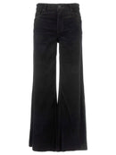 Meg HR Fab AB Wide Leg Raw Hem Long- Black