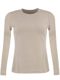 Noelie Scoop Neck Top- Taupe