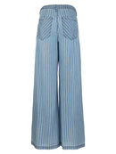 KUT Ryan Wide Leg Tencel Pant | Blue Stripe | Tencel Lyocell