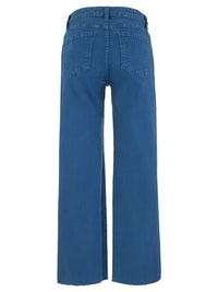 Charlotte High Rise Wide Leg Jeans in Sapphire Blue
