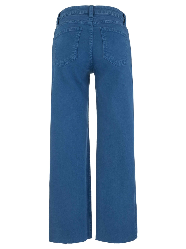 Charlotte High Rise Wide Leg Jeans in Sapphire Blue