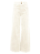 Meg Wide Leg Corduroy - Ivory