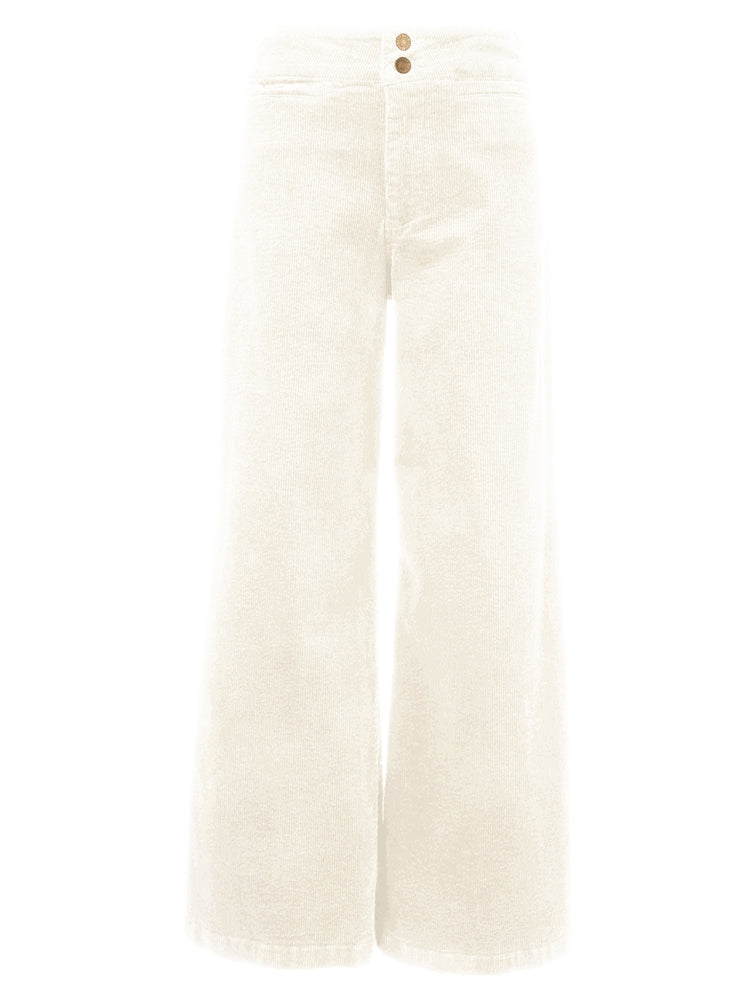 Meg Wide Leg Corduroy - Ivory