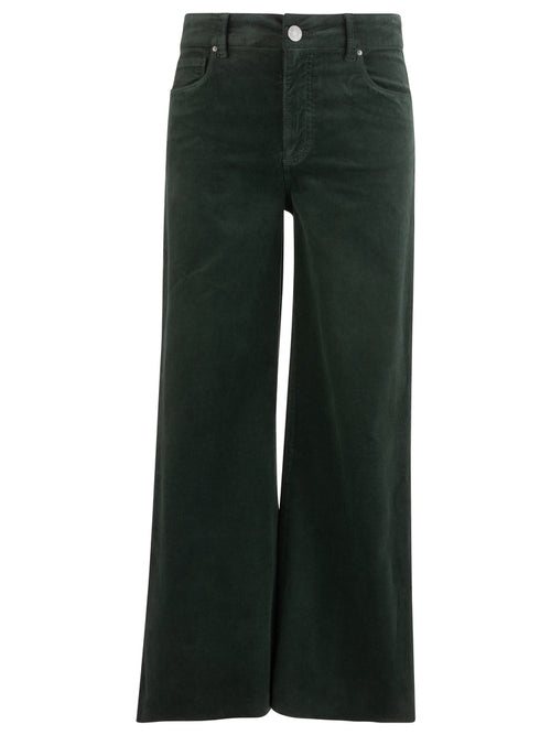 Meg HR Fab AB Wide Leg Corduroy- Evergreen