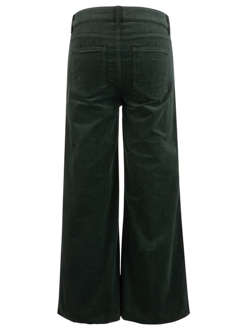 Meg HR Fab AB Wide Leg Corduroy- Evergreen