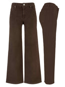 Meg HR Wide Leg Side Panel Chocolate