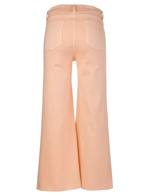 Meg High Rise Wide Leg Pants in Sherbet Orange
