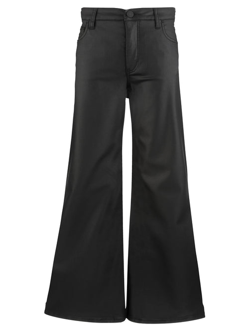 Meg HR Fab AB Wide Leg Wide Hem-Matte Black