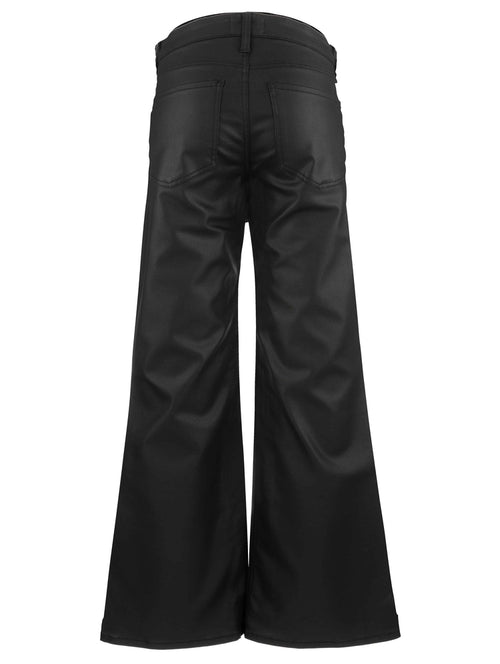 Meg HR Fab AB Wide Leg Wide Hem-Matte Black