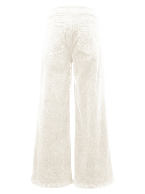 Meg Wide Leg Corduroy - Ivory