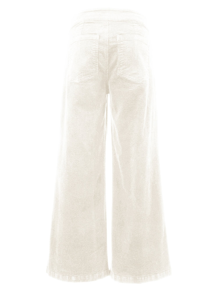 Meg Wide Leg Corduroy - Ivory