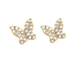 Micro Pave Butterfly Studs