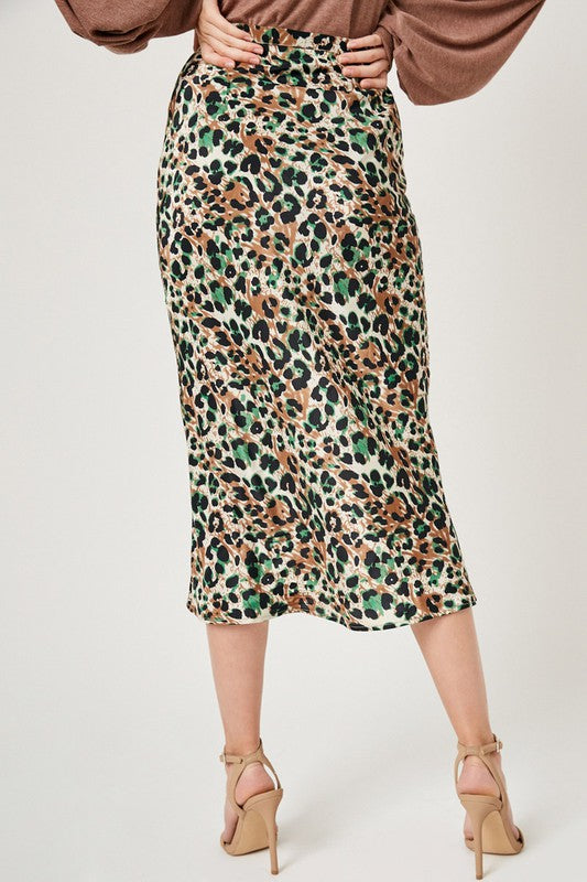 Leopard Midi Skirt