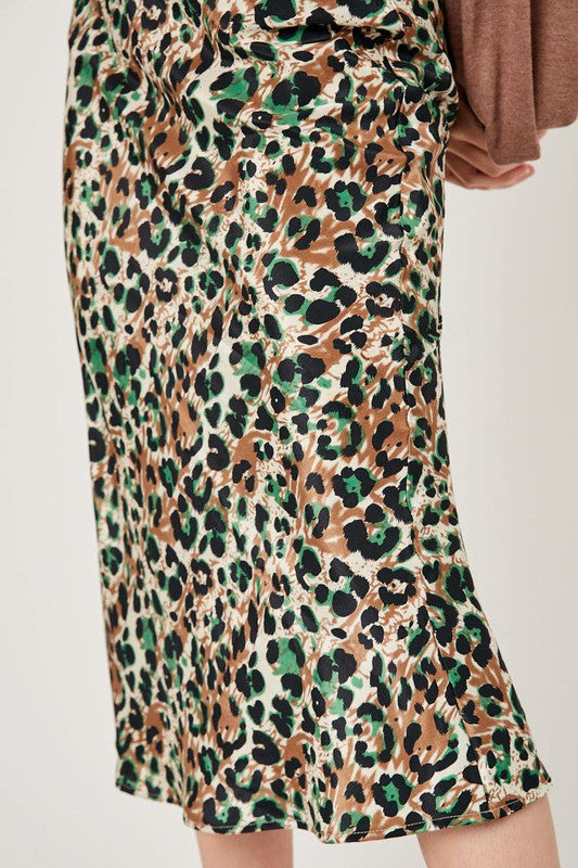 Leopard Midi Skirt