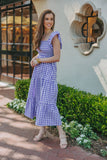 Brynn Purple Checker Dress