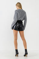 Shiny Leather Short