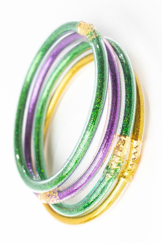 Mardi Gras Sparkle Jelly Bracelet