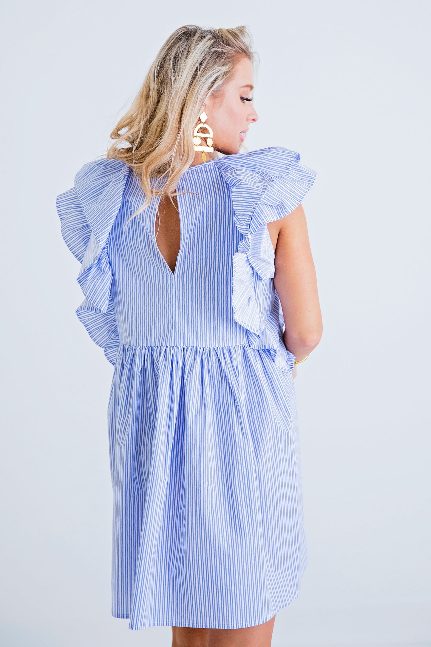 Stripe Ruffle Dress