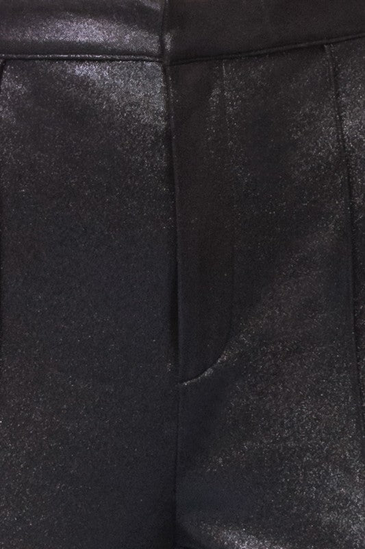 Black Faux Leather Pant