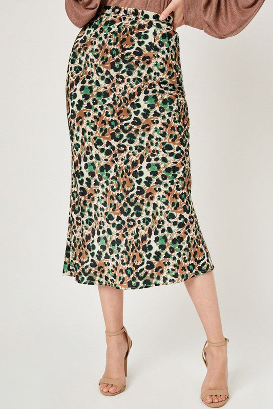 Leopard Midi Skirt