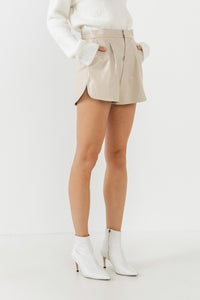 Shiny Leather Short