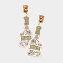 White Champagne Earrings