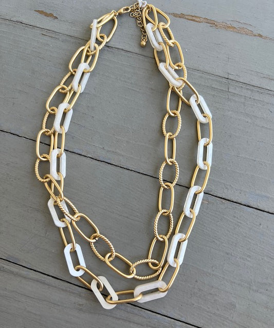 Fran White Necklace