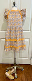 Marigold Flutter Sleeve Tiered Dress