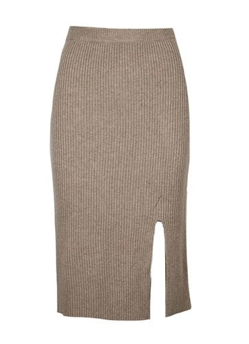 Fulton Ribbed Knit Midi Skirt